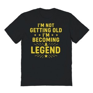 Rerun Island Men's Im Becoming A Legend Short Sleeve Graphic Cotton T-Shirt - Black XL - 1 of 4