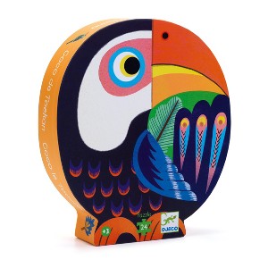 Djeco Silhouette Coco the Toucan Jigsaw Puzzle, 24 Pieces, 16 x 12 inches, Ages 3 and Up - 1 of 2