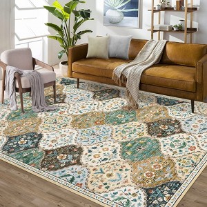 Vintage Distressed Rugs Machine Washable Area Rug - 1 of 4