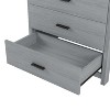 PAGED Country Style Wooden Dresser with Metal Handle, Storage Cabinet with 5 Drawers for Living Room - 3 of 4