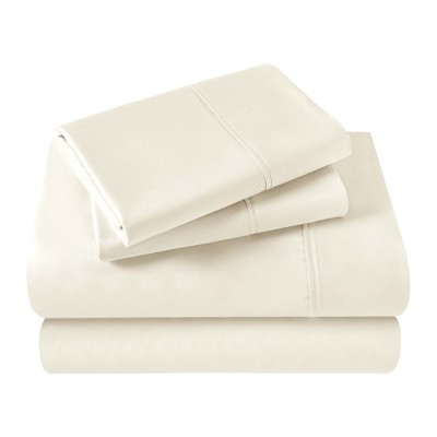 Premium Cotton 400 Thread Count Solid Deep Pocket Sheet Set by Blue Nile Mills