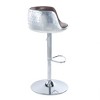 Acme Furniture 22" Brancaster Grain Leather Barstool Vintage Brown/Aluminum: No Assembly, Adjustable Height - 3 of 4