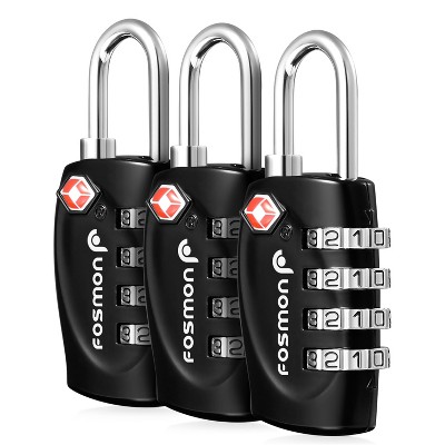 Fosmon TSA Approved Luggage Lock, 4 Digit Combination Lock, Resettable Gym Locker Lock, Combo TSA Locks for Luggage Suitcase Backpack & Travel