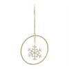 Snowflake Disc Ornament (Set of 12) 4"H Iron/Glass Beads - 3 of 4