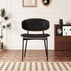 Luck Live 2-Pack Contemporary Dining Chairs with Metal Frame, Soft Upholstered Seat & Back - 4 of 4