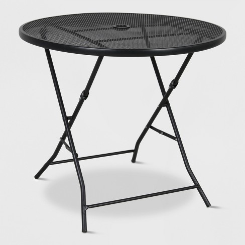 32 Metal Mesh Folding Patio Table Threshold Target - Foldaway Patio Table And Chairs