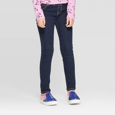 Girls' Pull-On Skinny Mid-Rise Jeans 