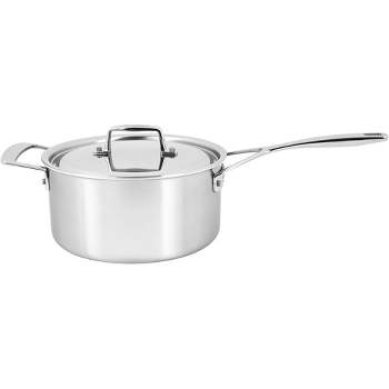 Cuisinart Classic Mutliclad Pro 4qt Stainless Steel Tri-ply Saucepan With  Cover Mcp194-20n - Silver : Target