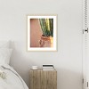 Amanti Art Green On Orange by Raisa Zwart Wood Framed Wall Art Print - 4 of 4