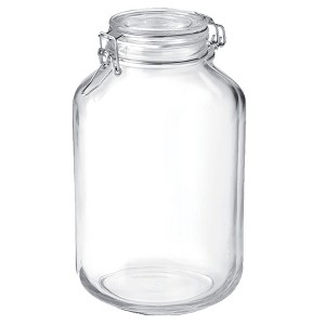 Bormioli Rocco Fido 135.25oz Glass Canning Jar: Clamp Jar, Dishwasher-Safe, Clear, 3.4" Neck Diameter - 1 of 2