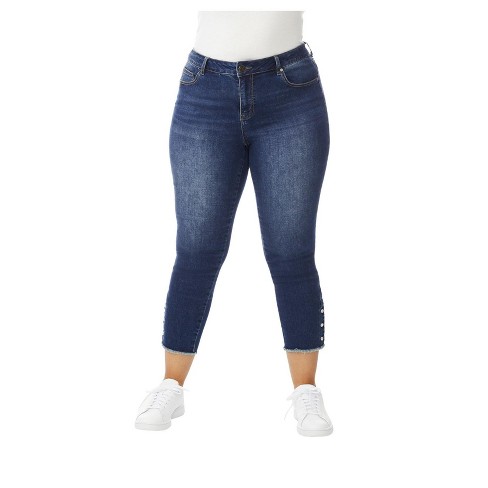 Dressbarn Women's Plus Westport Signature 5 Pocket Skinny Ankle Jeans ...