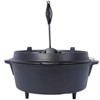 SEVOBAL Grill Cookware Outdoor Camping Pot with Skillet Lid for Versatile Campfire Cooking Use Area, Black, 13.7"*13.7"*8.1" - 4 of 4