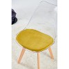 Spoon Shaped Plastic Dining Chair, Set of 4, Metal & Wood Leg, Some Have Soft Cushions - 4 of 4