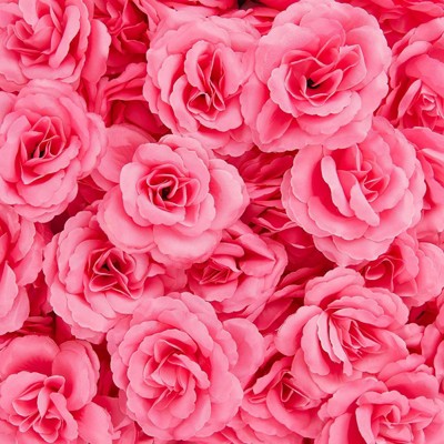 Pink Silk Rose Artificial Flower Heads for Tabletop Centerpieces