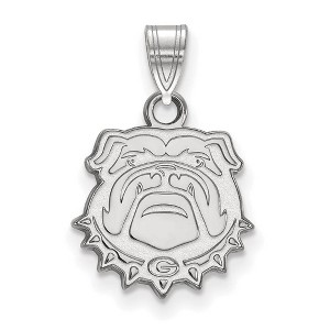 Black Bow Jewelry 10k White Gold Georgia Bulldogs NCAA Small Pendant - 1 of 3