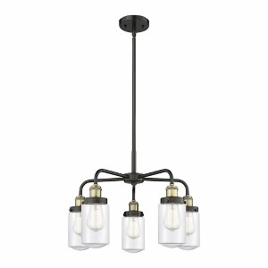 Dover - 5 Light Stem Hung Chandelier In Art Deco Style-15.5 Inches Tall and 22.5 Inches Wide - 1 of 1