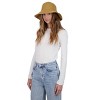 Laundry By Shelli Segal Women's Straw Cloche Hat with Folded Back Bow - Crochet Hat For Women - 2 of 4