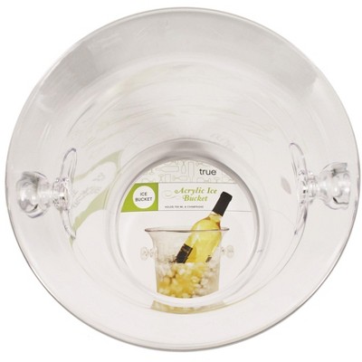 Clear Acrylic Ice Bucket with Handles, 3-Liter Capacity