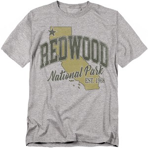Redwood National Park State Line Adult T-Shirt Athletic Heather - 1 of 4