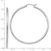 Black Bow Jewelry 2mm, 14k White Gold Diamond-cut Hoops, 50mm (1 7/8 Inch) - 3 of 4