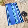 Cool Summer Stripe Oversized Cotton Beach Towel by Blue Nile Mills - 2 of 4