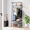 Coat Rack, Hall Tree with Shoe Bench, Entryway Bench with Coat Rack, 4-in-1, with Hooks, a Hanging Rod, Multifunctional Hallway Organizer - 2 of 4
