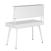 Techni Mobili Study Computer Desk with Storage & Magnetic Dry Erase White Board, White