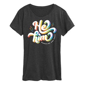 Women's - Instant Message - He Him Pronouns Short Sleeve Graphic T-Shirt - 1 of 4