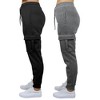 Blue Ice Apparel Women's Heavyweight Loose Fit Fleece-Lined Cargo Jogger Pants-2 Pack - 3 of 4