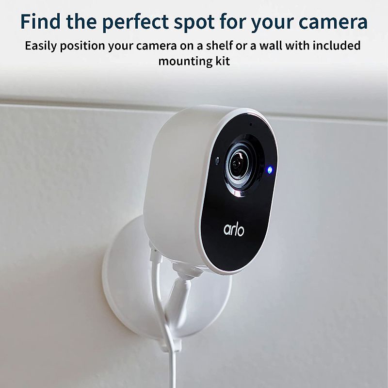 Arlo VMC2040-100NAR Essential 1080p Night Vision, 2 Way Audio Wired Indoor Camera, White - Refurbished, 5 of 9