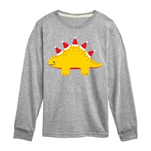 Boys' - Instant Message - Christmas Dino Long Sleeve Graphic T-Shirt - 1 of 4