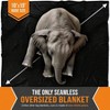 Big Oversized Blanket 120x120 Inches, Extra Soft, Lightweight, World's Biggest Blanket Black - 4 of 4