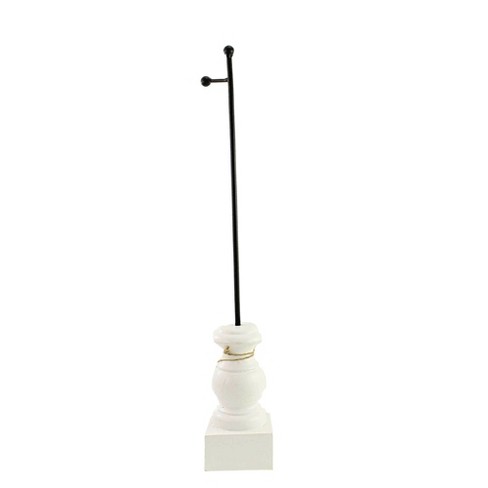 Round Top Collection White Display Pole - One Display Pole 16.25 Inches -  Stake - Y19187 Med - Wood - White