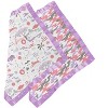 Bacati - Jungle Safari Camo Girls Muslin 2 pack Security Blankets Coral Lilac Gray - 2 of 4