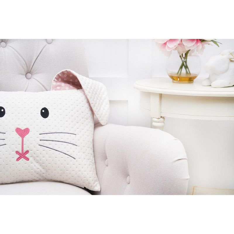 C&F Home 13" x 18" Flap Ears Bunny Girl Decorative Throw Pillow, 4 of 8