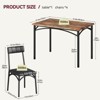 Farmhouse Dining Table Chair Set for 4, Space Saving Kitchen Table Set for Small Spaces - 4 of 4