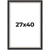 PosterPalooza | Embellished Black Picture Frame - UV Acrylic, Foam Board Backing, Hanging Hardware - 2 of 4