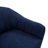 Chenille Fabric Upholstered Mid-Century Modern Accent Chair with Channel Stitched Back, Loose Seat Cushion, Foam Padding and Solid Wood Legs - 4 of 4