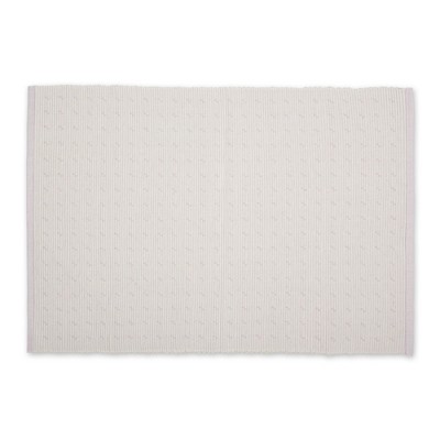 Lavender Fog Cotton Ribbed Dobby Dots Placemat Set
