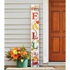 HomeRoots 72" Brown Orange And Yellow Solid Wood Happy Fall Porch Sign - 2 of 4