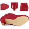 Perphy Women's Suede Platform Round Toe Chunky Heels Ankle Boots - 3 of 4
