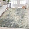 Washable Modern Abstract Rug Non Slip Low Pile Rug Soft Contemporary Throw Floor Cover Foldable Indoor Carpet for Living Room Bedroom - 2 of 4