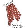Allegra K Women's Polka Dot Small Skinny Double-Sided Neckerchief Neck Scarves - 3 of 4