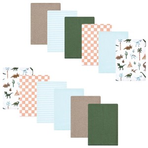 Luvable Friends Hudson Baby Flannel Burp Cloths 12pk Set - 1 of 2