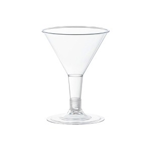 Smarty Had A Party 2 oz. Clear Plastic Mini Martini Shot Glasses - 192 pcs - 1 of 4