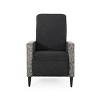 Murdock 2pk Outdoor Wicker Recliners - Black/Dark Gray - Christopher Knight Home: UV-Resistant, Push-Back Mechanism, with Cushions - 3 of 4