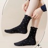 Anna-Kaci 6pk Women's Polka Dot Ankle Socks with Ruffled Cuffs - 2 of 4