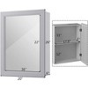 Costway Mirrored Medicine Cabinet Wall-Mounted Bathroom Storage Organizer W/Shelf Grey - 2 of 4