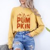 Simply Sage Market Women's Pumpkin Distressed Long Sleeve Garment Dyed Tee - 2 of 4