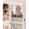 SONGMICS LED Jewelry Cabinet Standing Lockable Jewelry Armoire with Full-Length Mirror Jewelry Organizer Box - 4 of 4